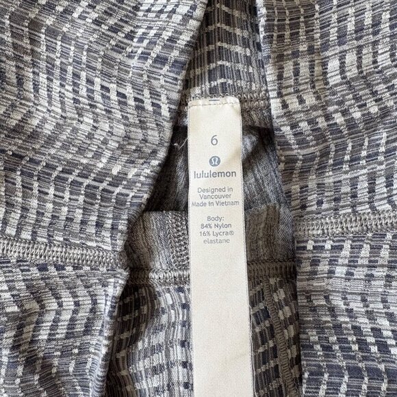 Lululemon Athletic Wunder Under HR Tight Yoga Pants 25” Jacquard Silver Size 6 - Picture 9 of 10